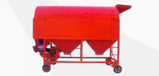 Mobile cylindrical grain cleaner