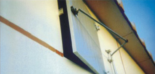 Side open airtight insulating window for grain depot